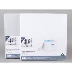 Boîte de rangement carton L31 x H30 x L31 cm