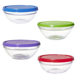 Saladier en verre x4 avec...