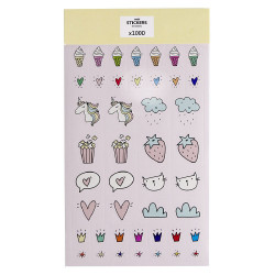 Sticker enfant 6 feuilles 1000 pièces