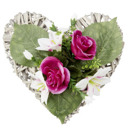 Cœur effet tressé fleur...