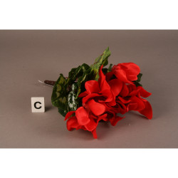 Piquet de fleurs cyclamen rouge H39 cm