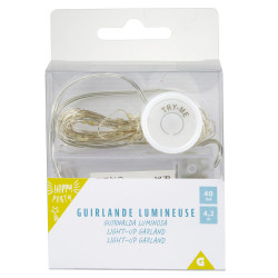 Guirlande lumineuse 40 leds à piles
