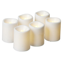 Bougie LED blanche x6