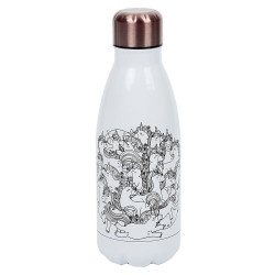 Gourde isotherme 350ml+marqueur x6 acier