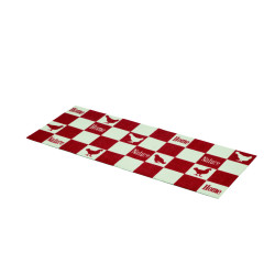Tapis de cuisine rectangulaire motif quadrillé poule