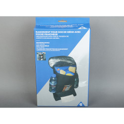 Rangement pour dos de siège de voiture avec sac isotherme noir