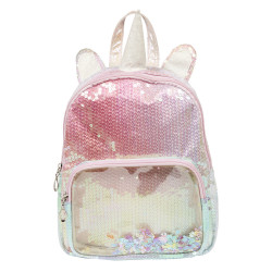 Sac à dos licorne sequin rose