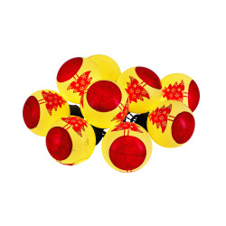 Guirlande de Noël lumineuse solaire 10 LEDs boules motif sapin rouge