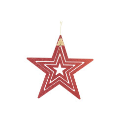Suspension étoile rouge...