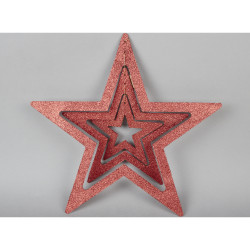 Suspension étoile rouge encastrée XXL