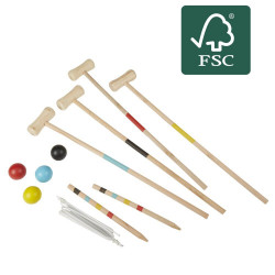 Jeu de croquet en bois...